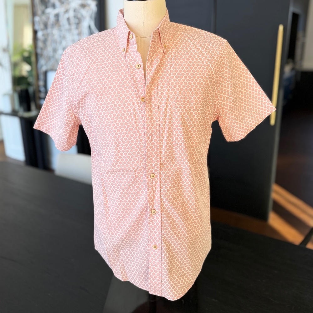 Men's Faherty Short Sleeve Button Down NWT